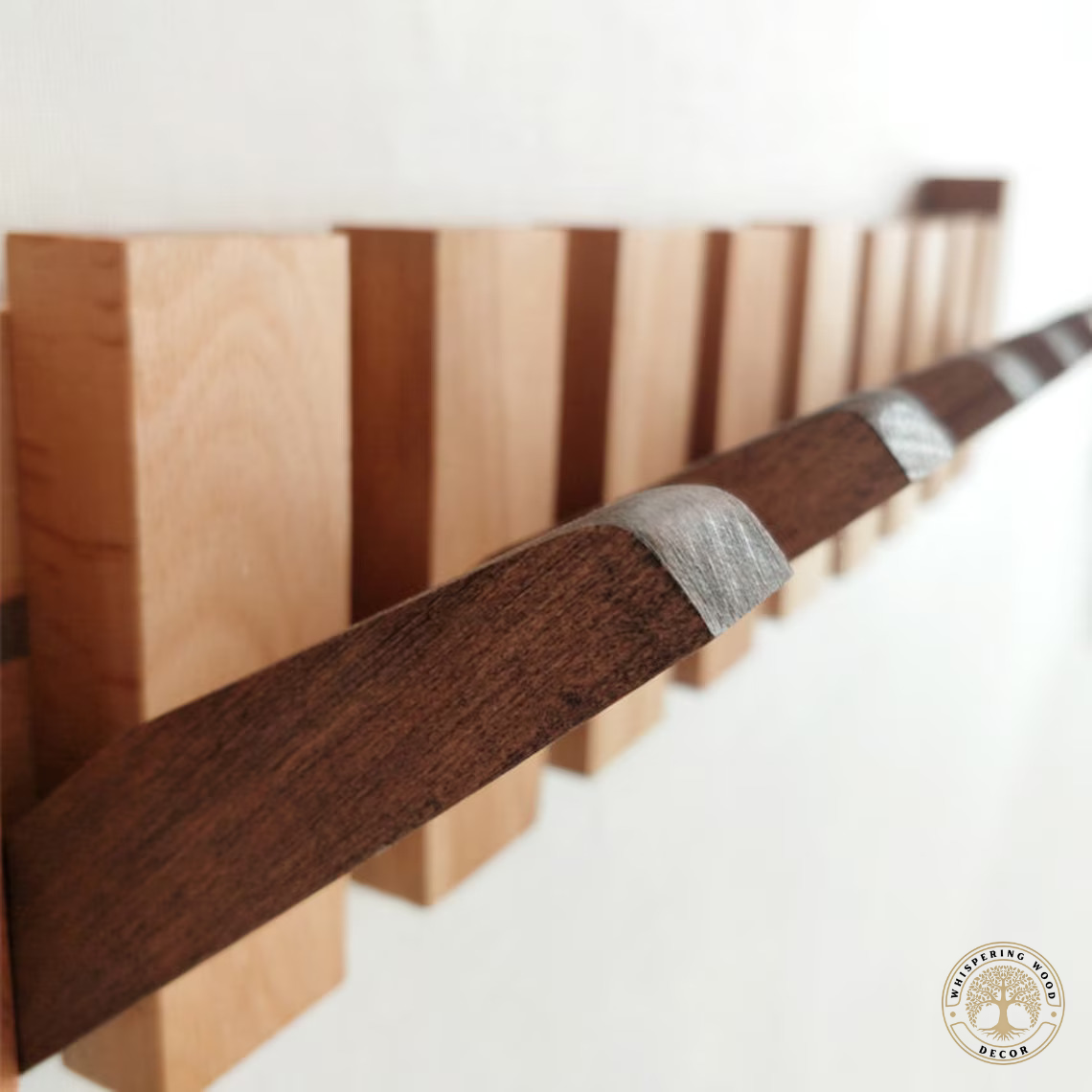 Natural Wood Wall-Mounted Hanger