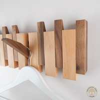 Natural Wood Wall-Mounted Hanger