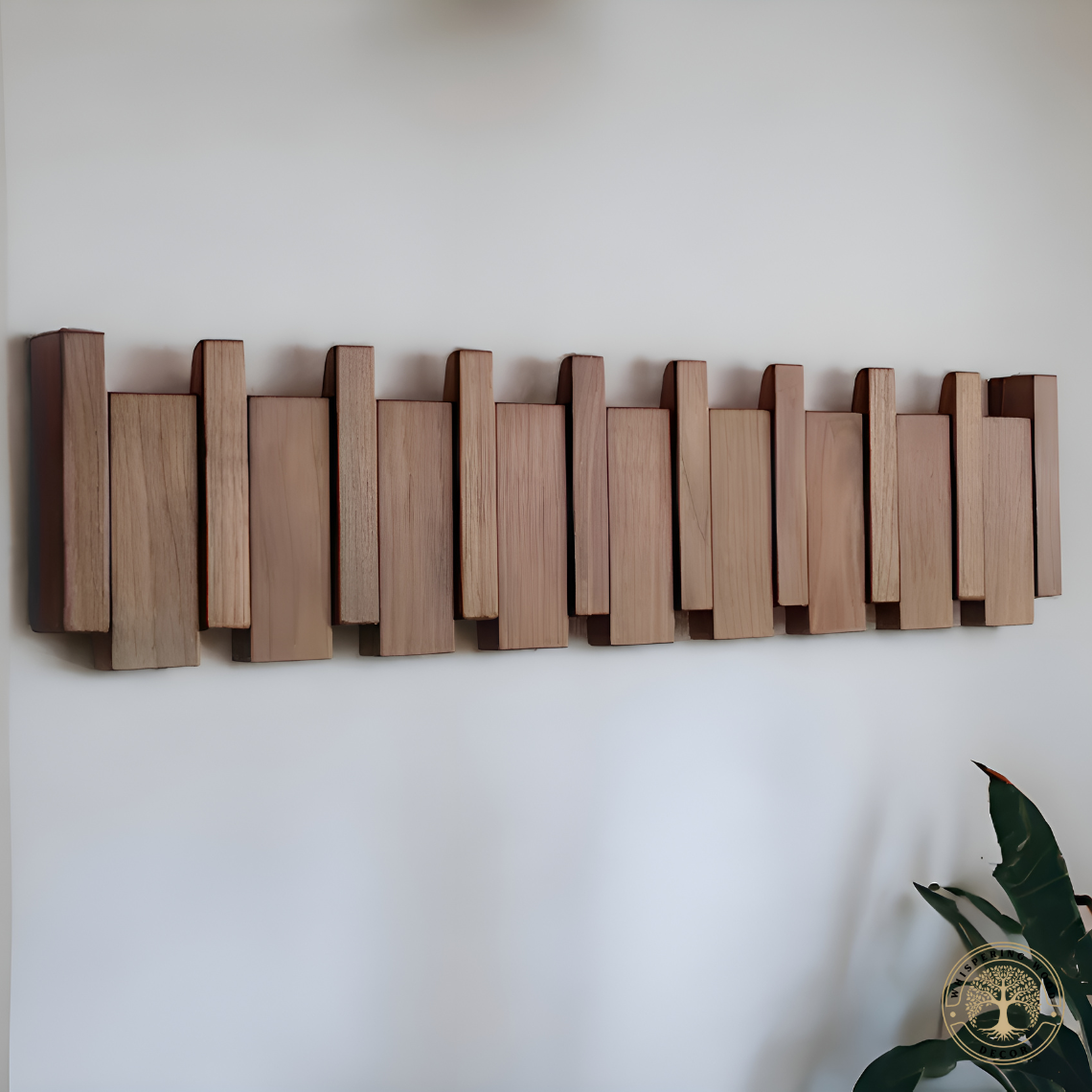 Natural Wood Wall-Mounted Hanger