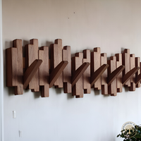 Irregular Natural Wood Wall-Mounted Hanger