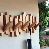 Irregular Natural Wood Wall-Mounted Hanger